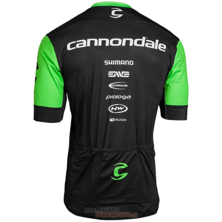 Cannondale Factory Rancing Kurzarmtrikot 2018 und Kurze Tragerhose Grun Undshwarz